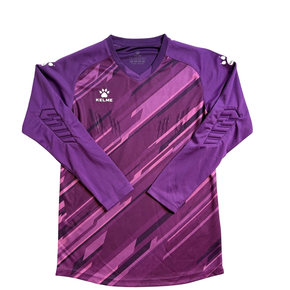 NWT Kelme Youth 10 Purple Goalkeeper Jersey Padded Long Sleeve Soccer K-Air